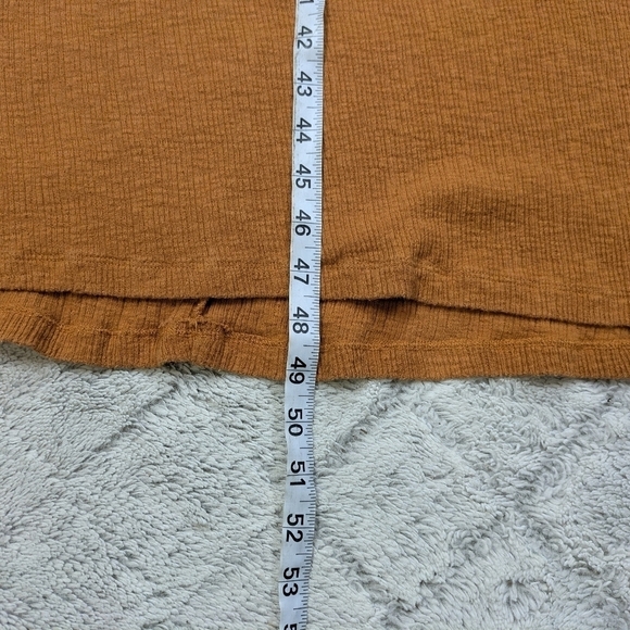 Free People Dress Women's S Brown Tan Midi V-Neck Strappy Back Beach Cotton - Picture 9 of 9